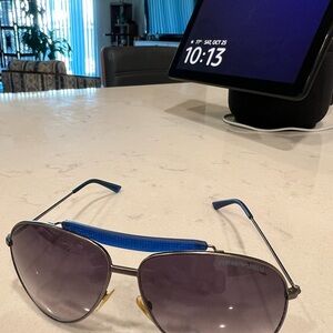 Emporio Armani Black and Blue Aviator Sunglasses (no case)